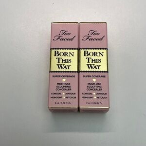 NEWx2 Too Faced Born Like This Super Coverage Sculpting Concealer cream puff